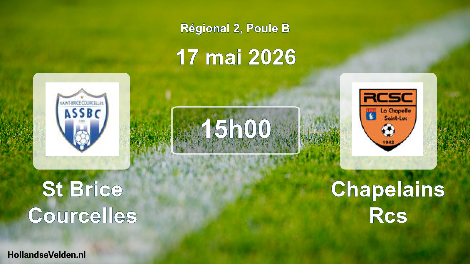 Geplande wedstrijd: St Brice Courcelles - Chapelains Rcs (17 mei 2026)