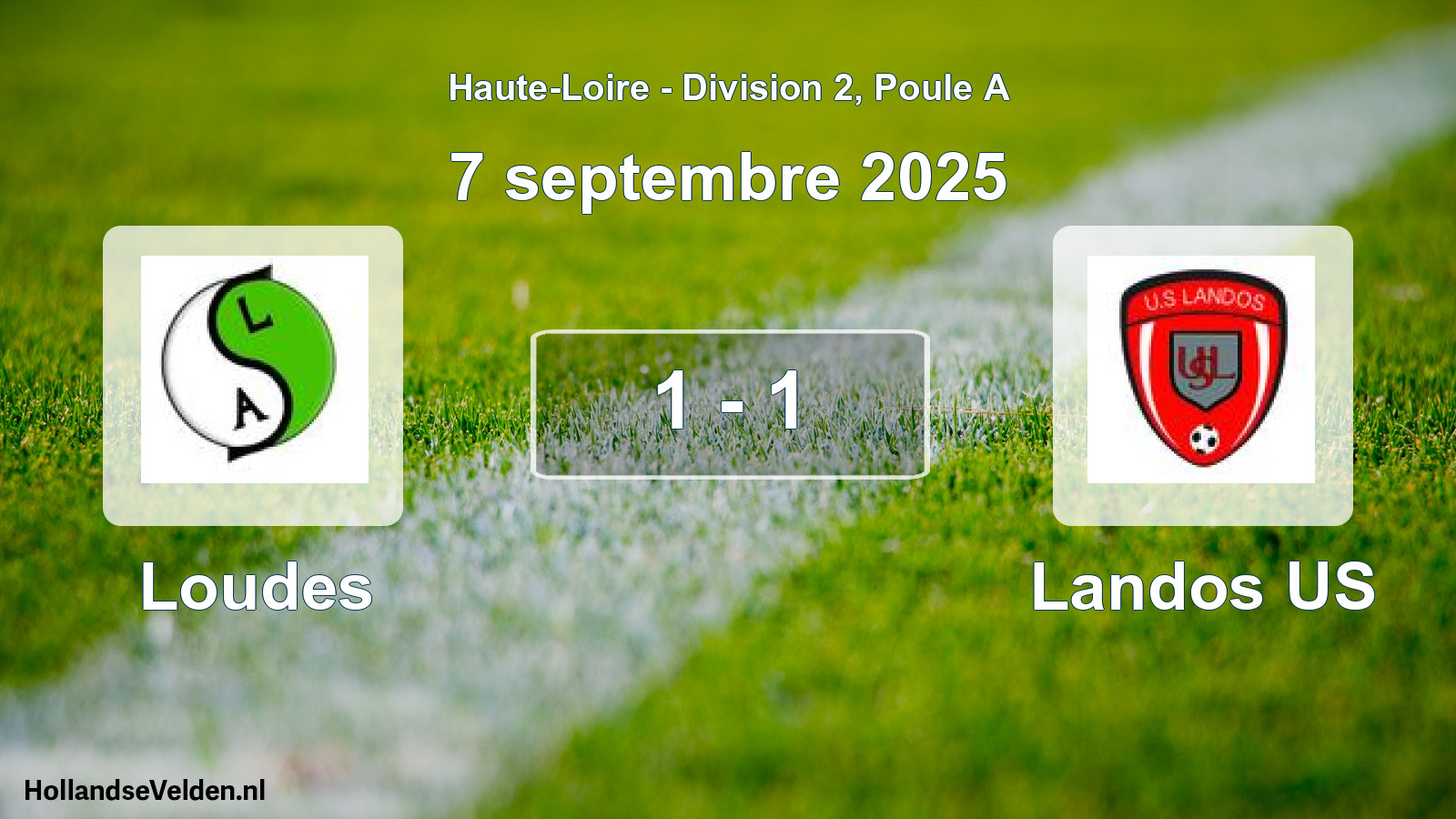 Gespeelde wedstrijd: Loudes - Landos US 1 - 1 (7 september 2025)