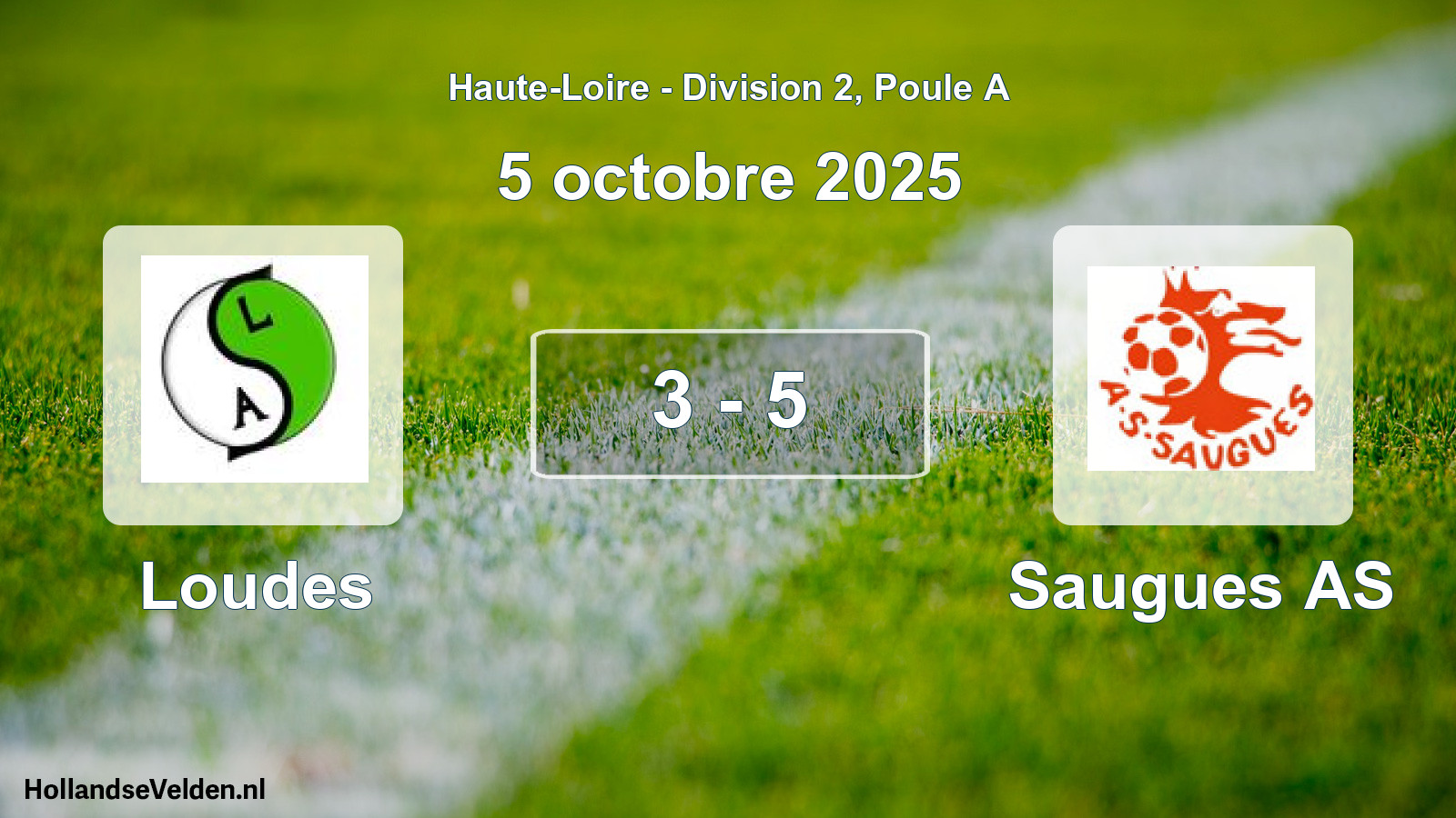 Gespeelde wedstrijd: Loudes - Saugues AS 3 - 5 (5 oktober 2025)