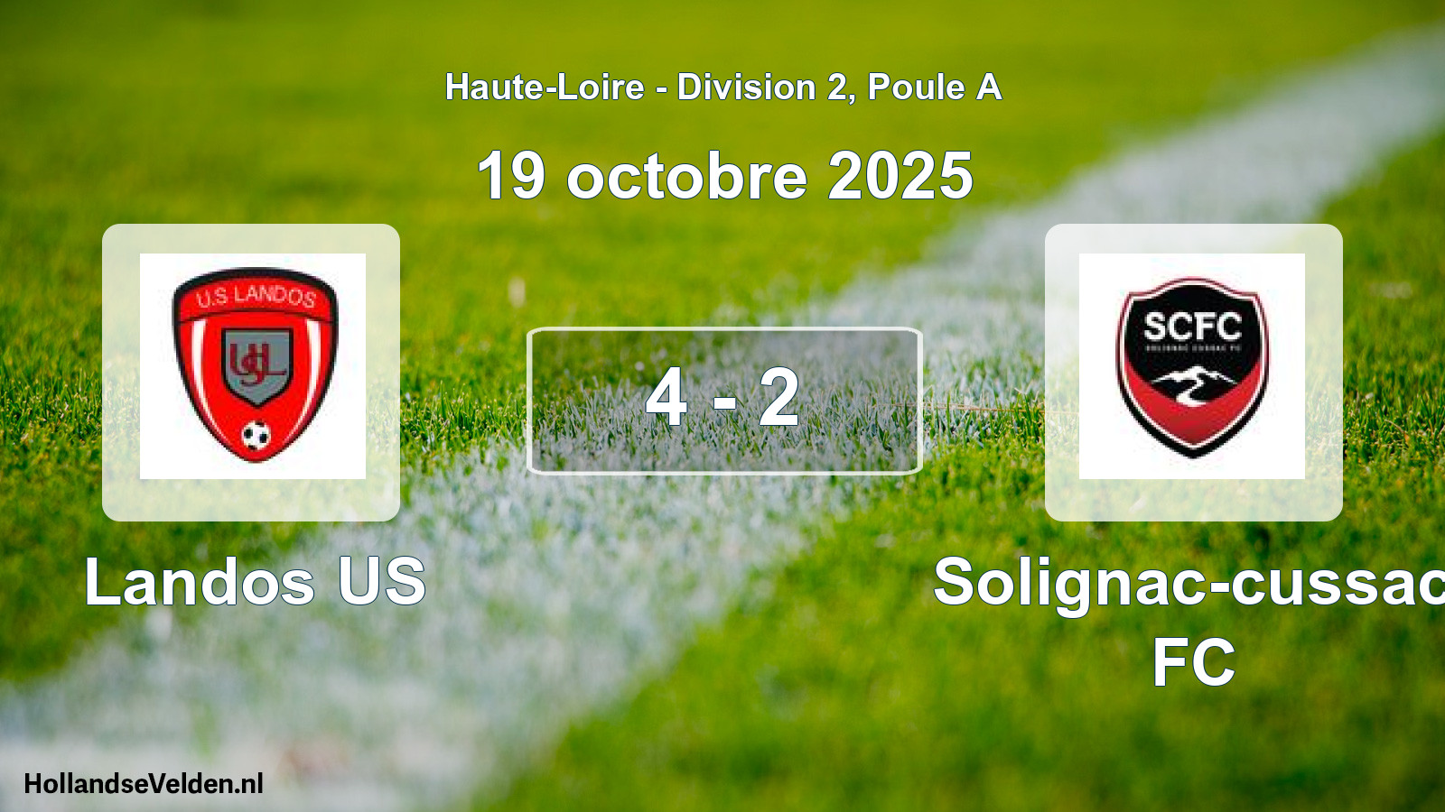 Gespeelde wedstrijd: Landos US - Solignac-cussac FC 4 - 2 (19 oktober 2025)