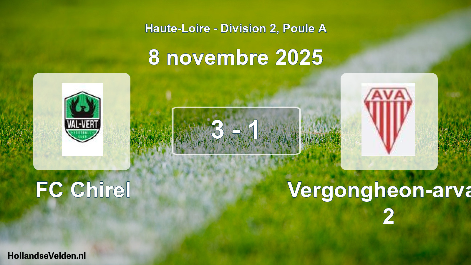 Gespeelde wedstrijd: FC Chirel - Vergongheon-arvan 2 3 - 1 (8 november 2025)