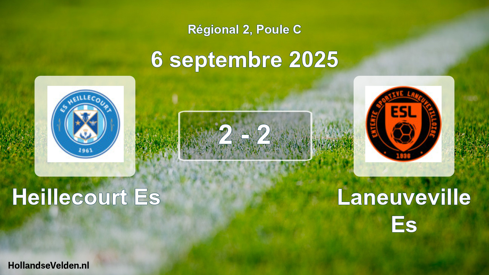 Gespeelde wedstrijd: Heillecourt Es - Laneuveville Es 2 - 2 (6 septembre 2025)