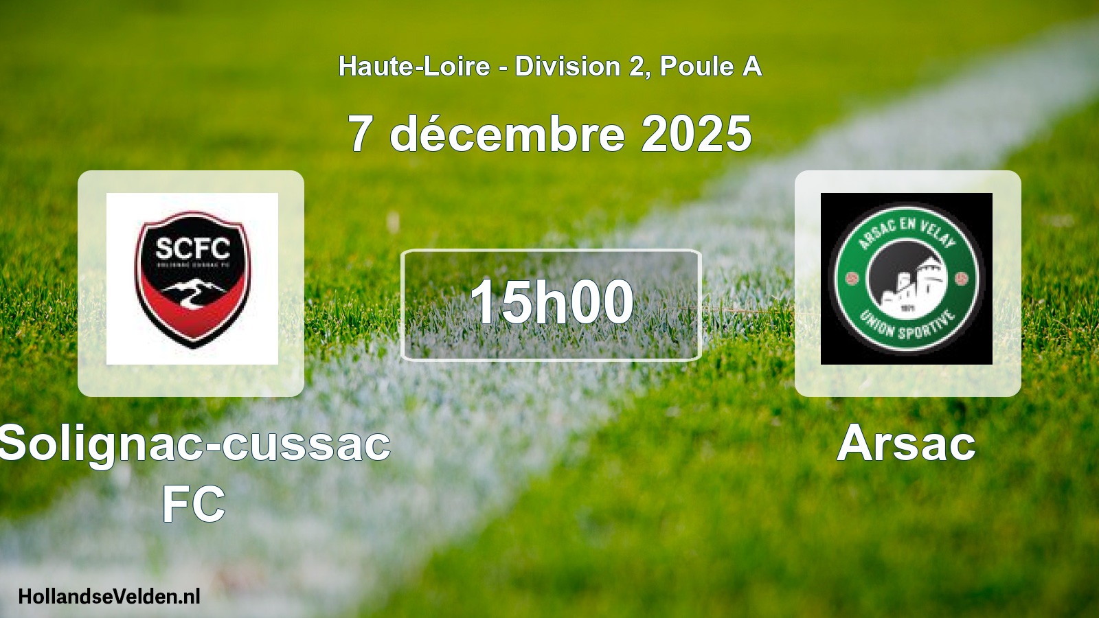 Geplande wedstrijd: Solignac-cussac FC - Arsac (7 december 2025)