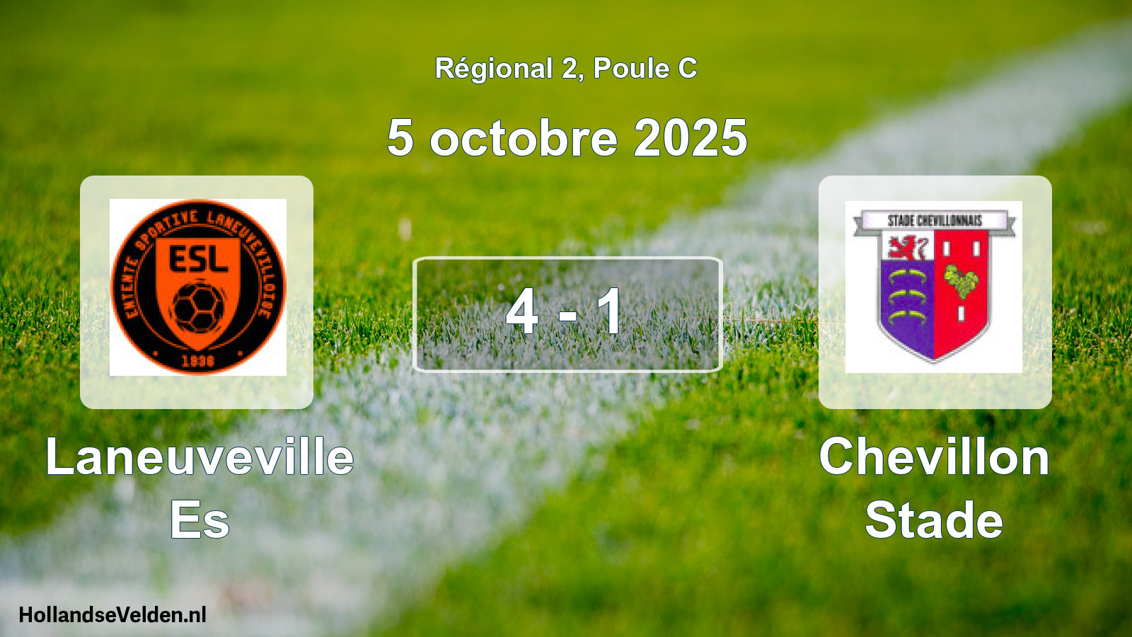 Gespeelde wedstrijd: Laneuveville Es - Chevillon Stade 4 - 1 (5 octobre 2025)