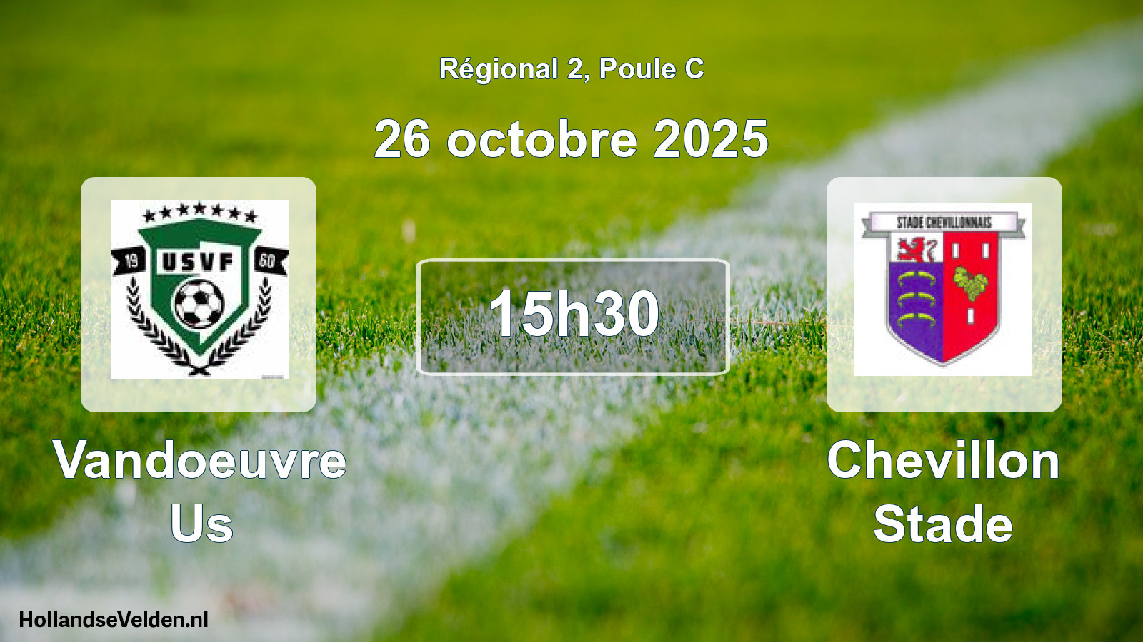 Geplande wedstrijd: Vandoeuvre Us - Chevillon Stade (26 octobre 2025)