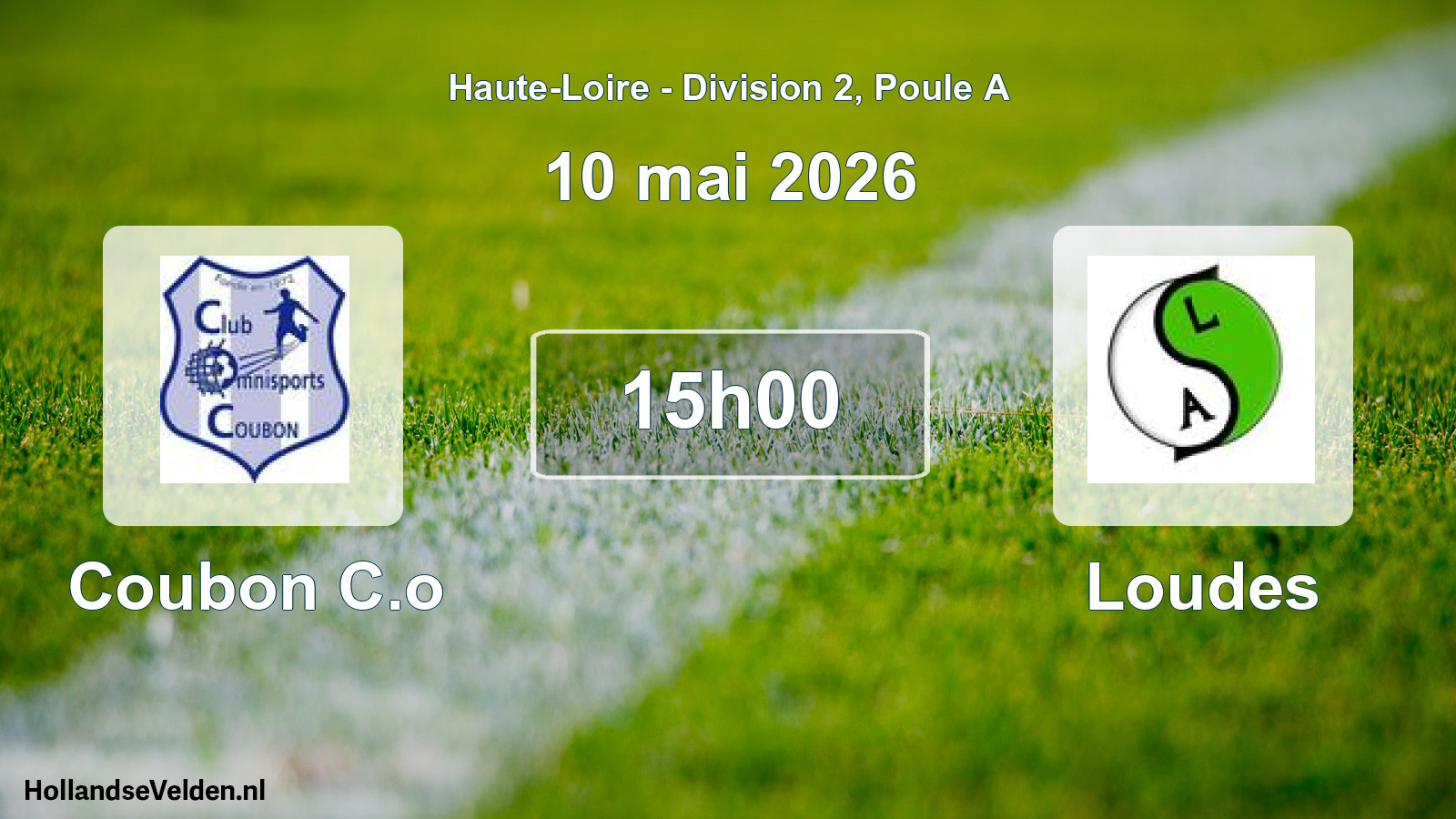 Match programmé: Coubon C.o - Loudes (10 mai 2026)