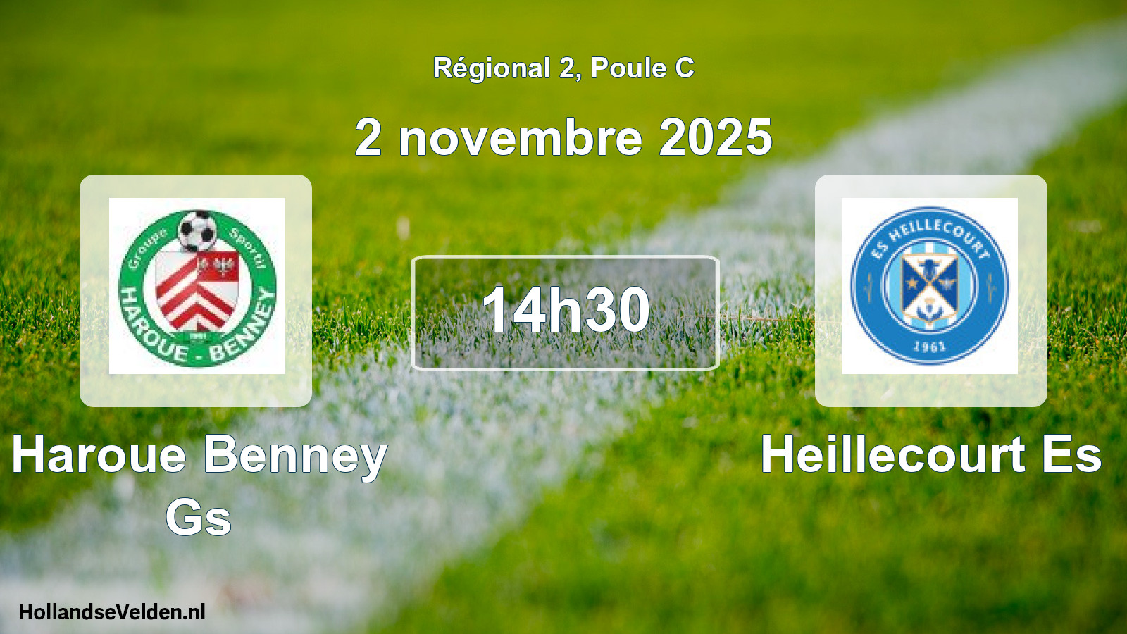Geplande wedstrijd: Haroue Benney Gs - Heillecourt Es (2 novembre 2025)