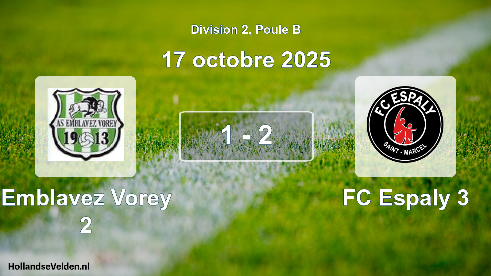 Match joué: Emblavez Vorey 2 - FC Espaly 3 1 - 2 (17 octobre 2025)