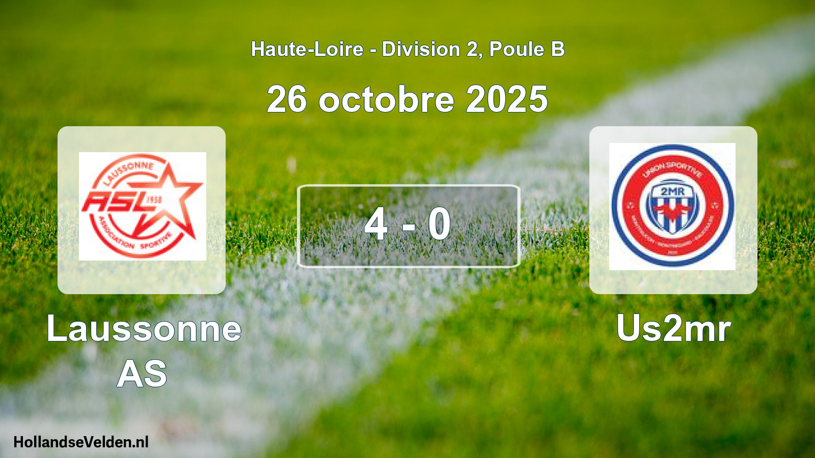 Gespeelde wedstrijd: Laussonne AS - Us2mr 4 - 0 (26 oktober 2025)