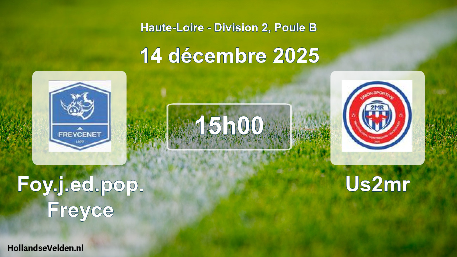 Match programmé: Foy.j.ed.pop. Freyce - Us2mr (14 décembre 2025)
