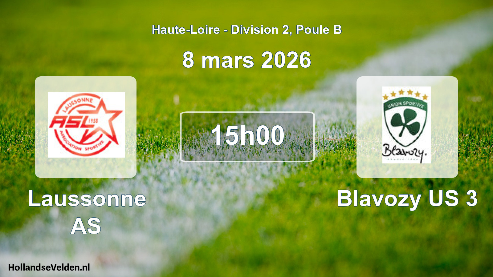 Geplande wedstrijd: Laussonne AS - Blavozy US 3 (8 maart 2026)