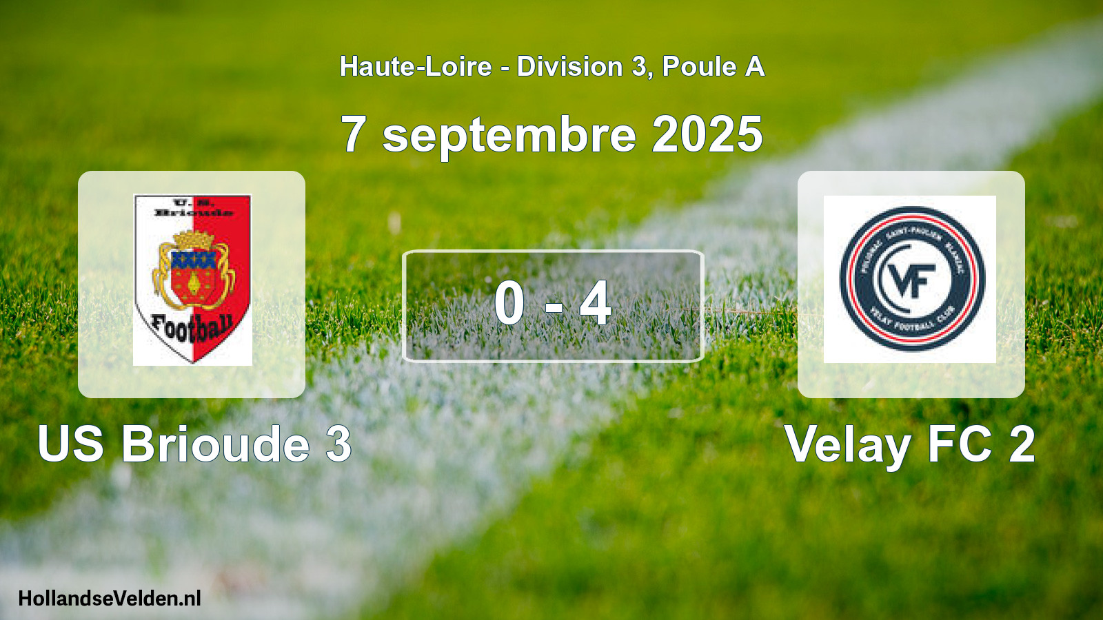 Gespeelde wedstrijd: US Brioude 3 - Velay FC 2 0 - 4 (7 september 2025)