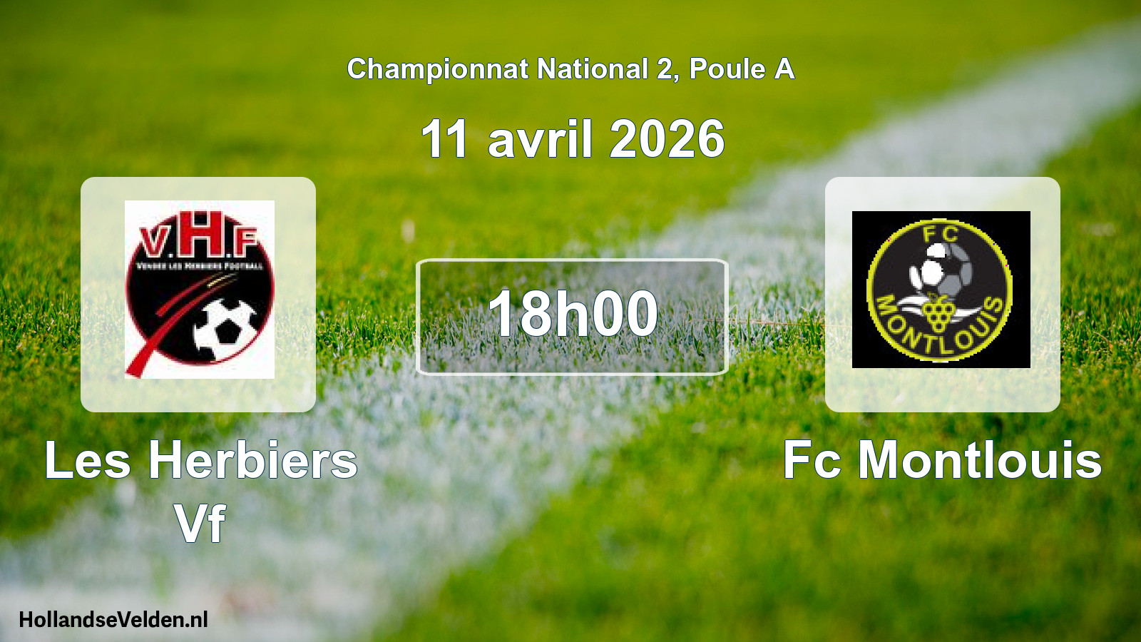 Geplande wedstrijd: Les Herbiers Vf - Fc Montlouis (11 avril 2026)