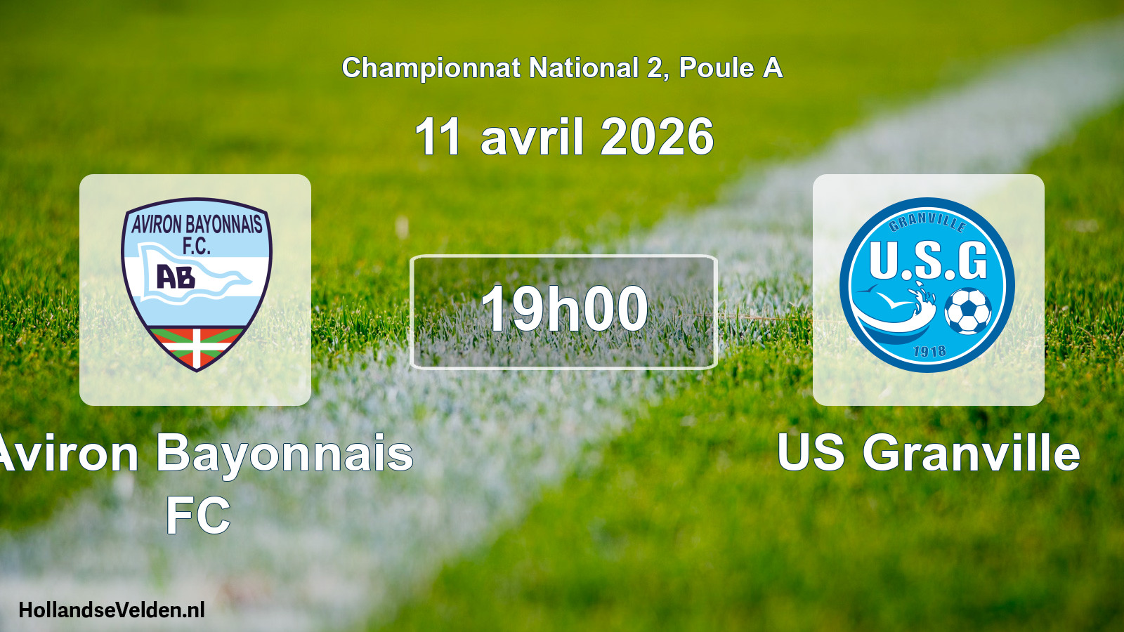 Geplande wedstrijd: Aviron Bayonnais FC - US Granville (11 april 2026)