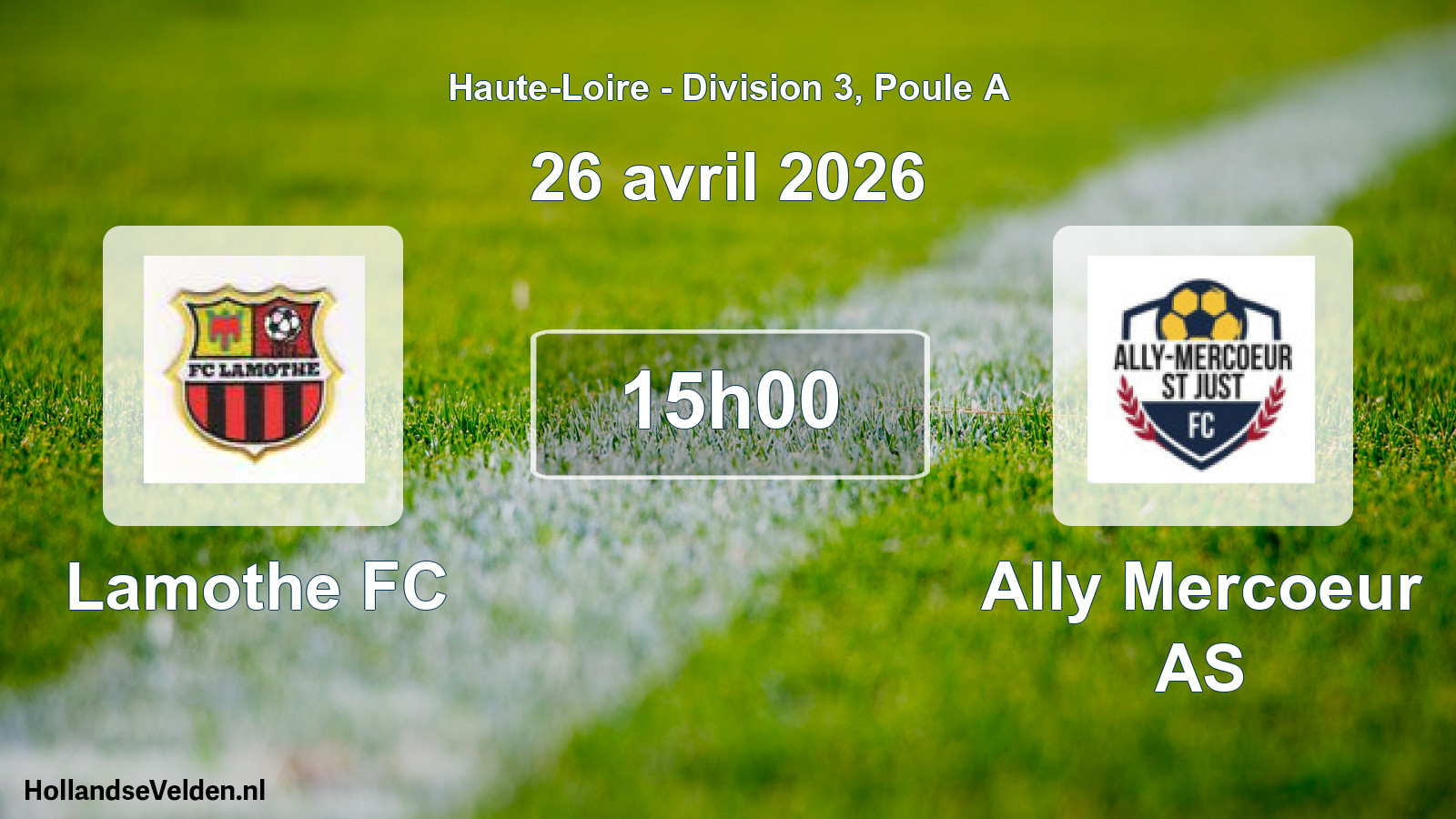 Geplande wedstrijd: Lamothe FC - Ally Mercoeur AS (26 april 2026)