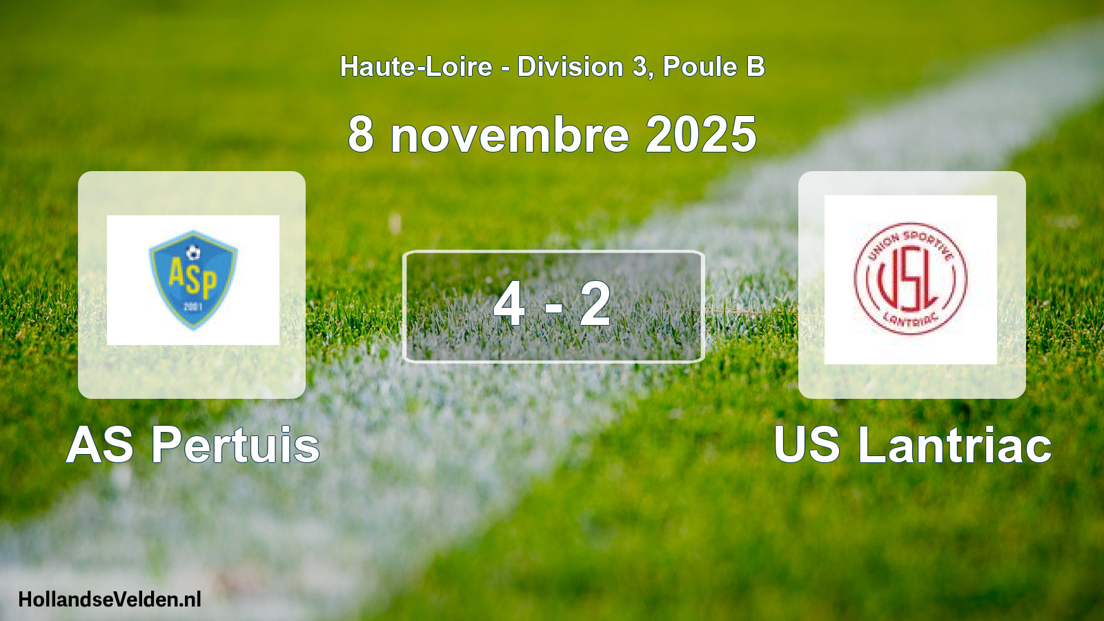 Gespeelde wedstrijd: AS Pertuis - US Lantriac 4 - 2 (8 november 2025)