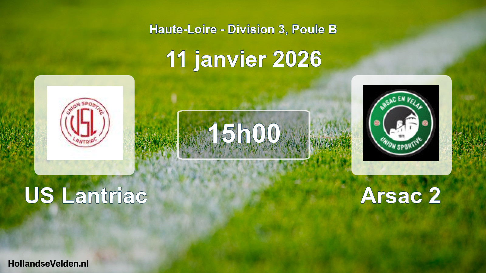 Geplande wedstrijd: US Lantriac - Arsac 2 (11 januari 2026)