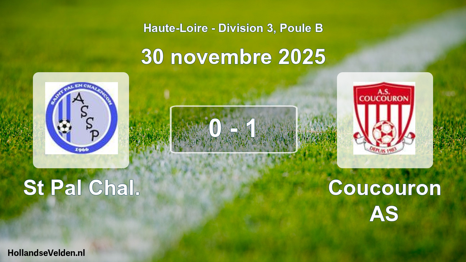 Match joué: St Pal Chal. - Coucouron AS 0 - 1 (30 novembre 2025)