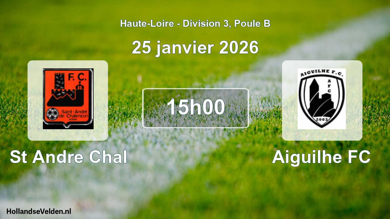 Geplande wedstrijd: St Andre Chal - Aiguilhe FC (25 januari 2026)