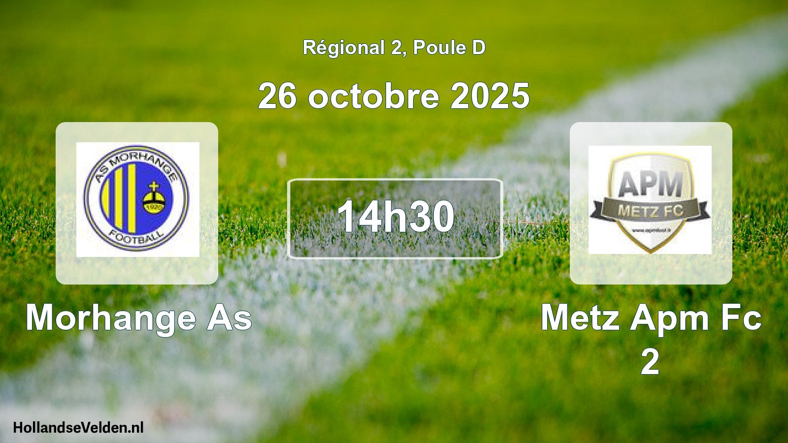 Geplande wedstrijd: Morhange As - Metz Apm Fc 2 (26 oktober 2025)