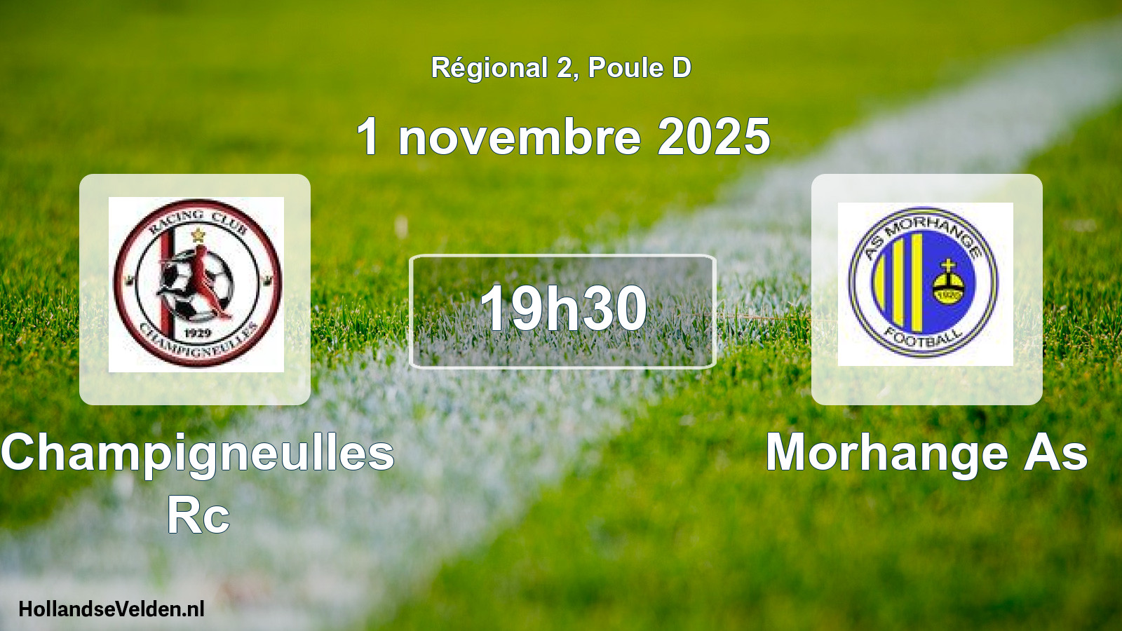 Geplande wedstrijd: Champigneulles Rc - Morhange As (1 novembre 2025)