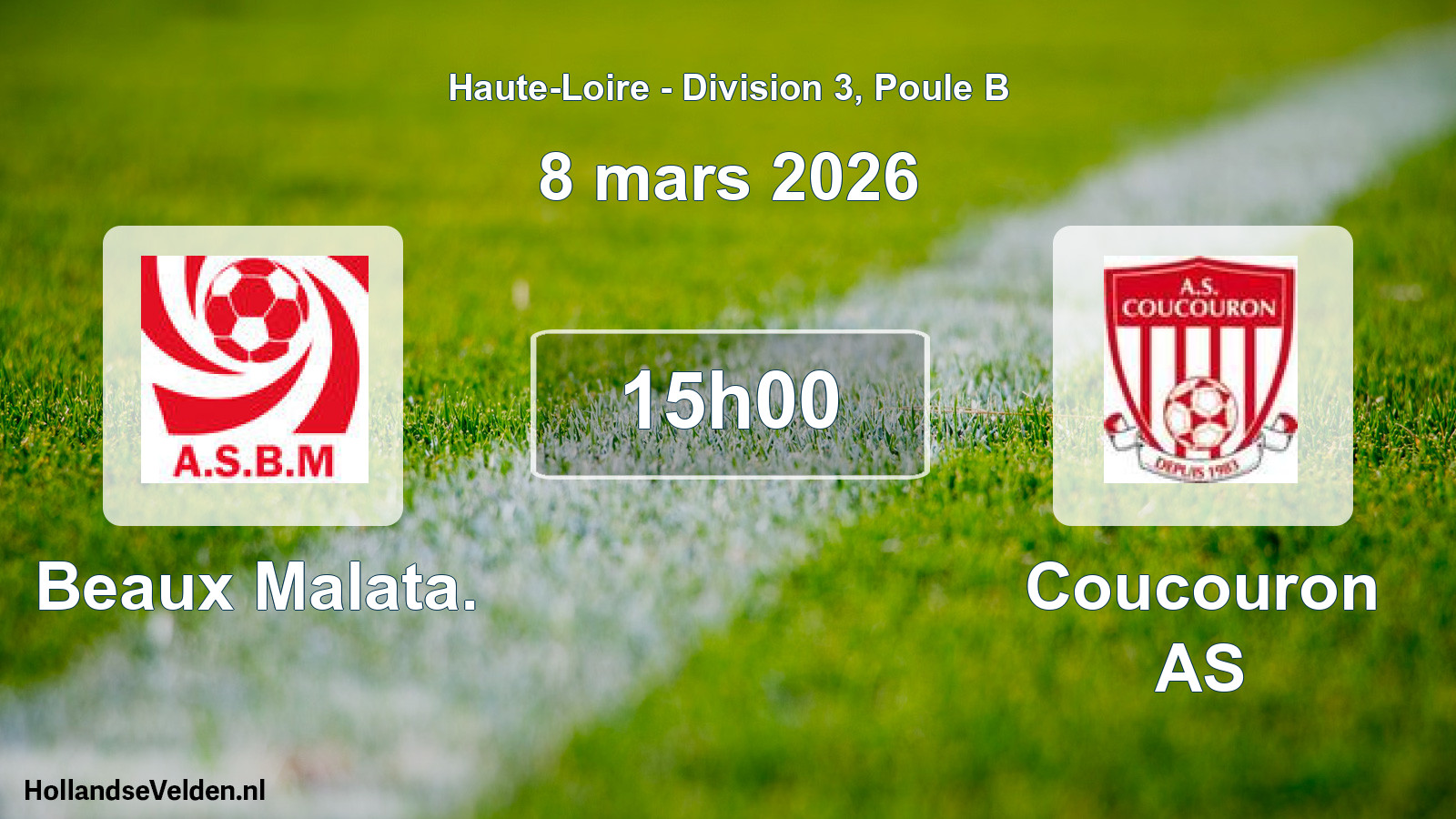 Geplande wedstrijd: Beaux Malata. - Coucouron AS (8 maart 2026)