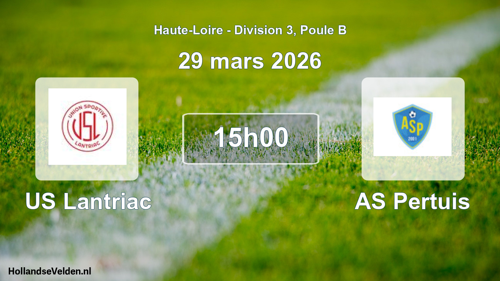 Geplande wedstrijd: US Lantriac - AS Pertuis (29 maart 2026)