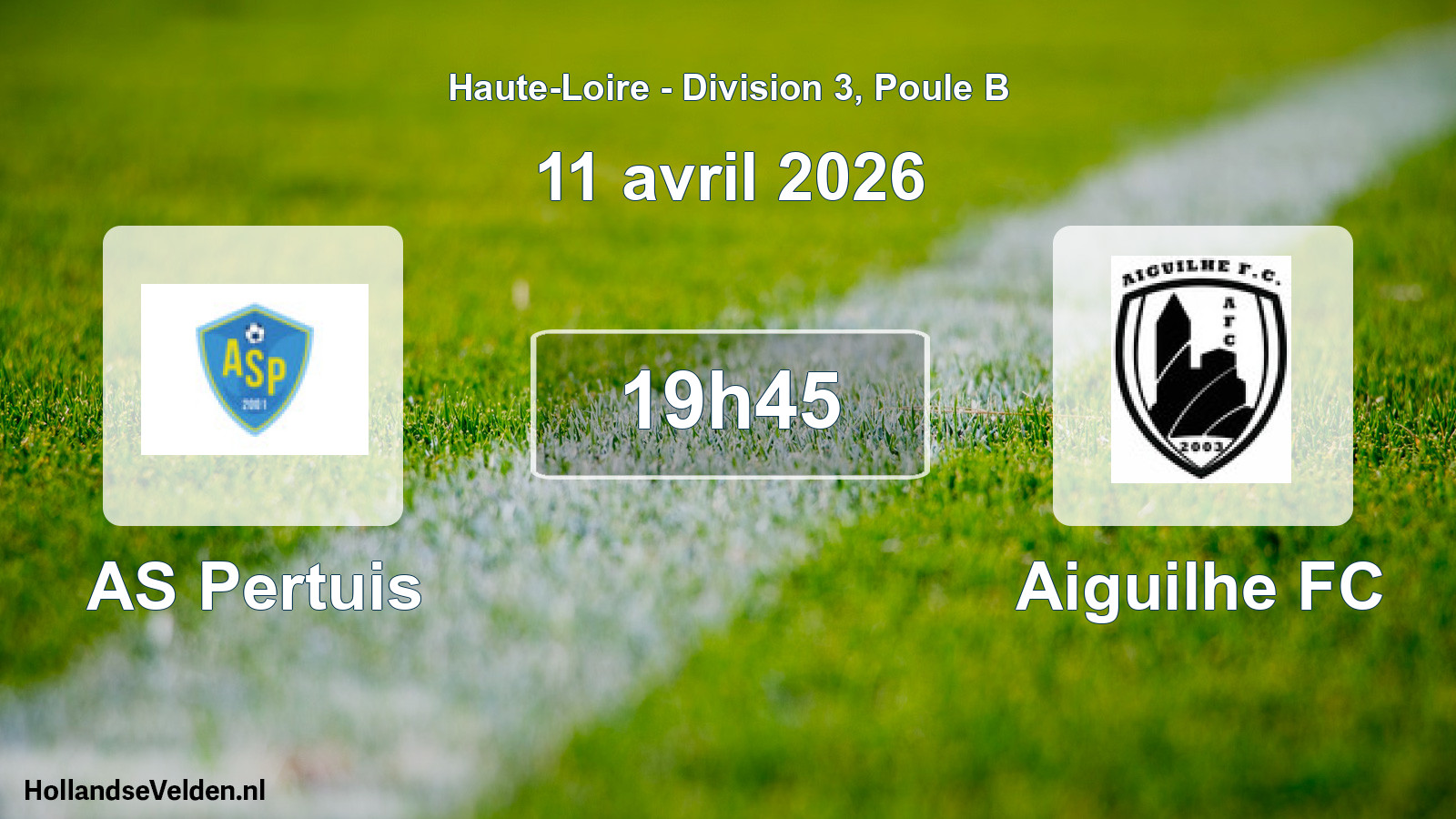 Geplande wedstrijd: AS Pertuis - Aiguilhe FC (11 april 2026)
