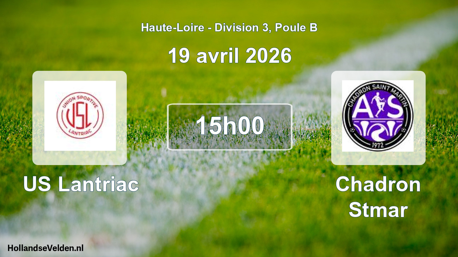Match programmé: US Lantriac - Chadron Stmar (19 avril 2026)
