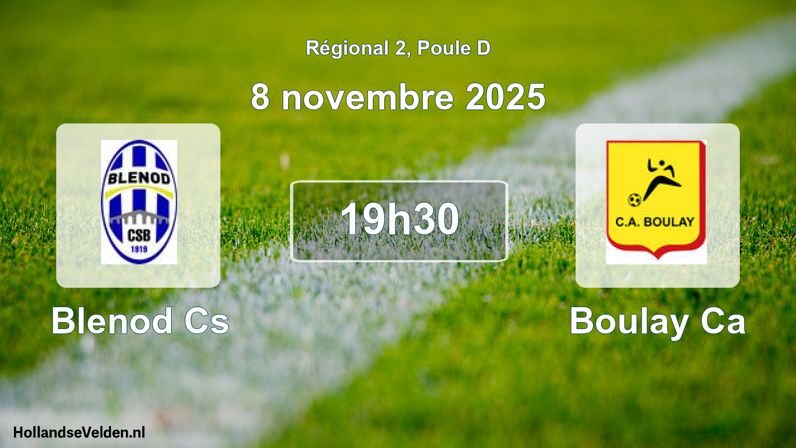 Geplande wedstrijd: Blenod Cs - Boulay Ca (8 november 2025)