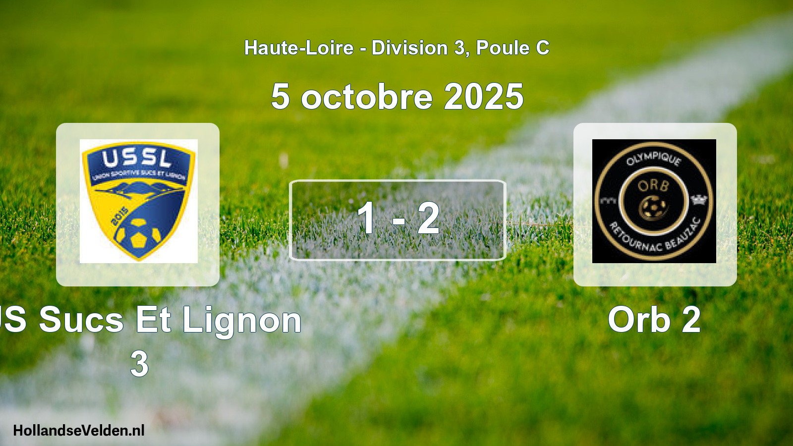 Gespeelde wedstrijd: US Sucs Et Lignon 3 - Orb 2 1 - 2 (5 oktober 2025)