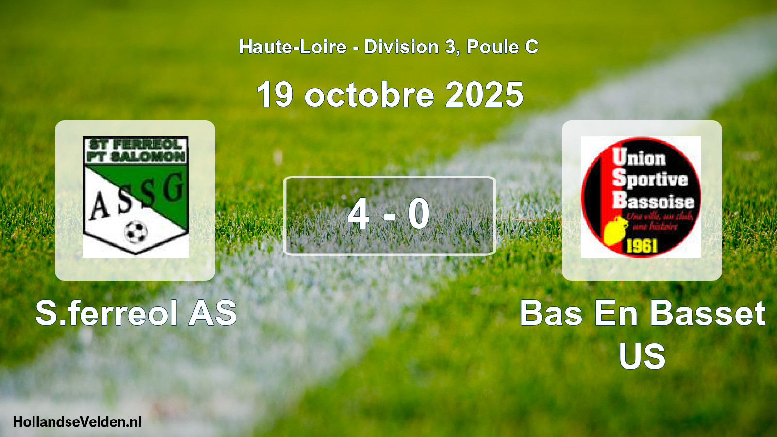 Gespeelde wedstrijd: S.ferreol AS - Bas En Basset US 4 - 0 (19 oktober 2025)