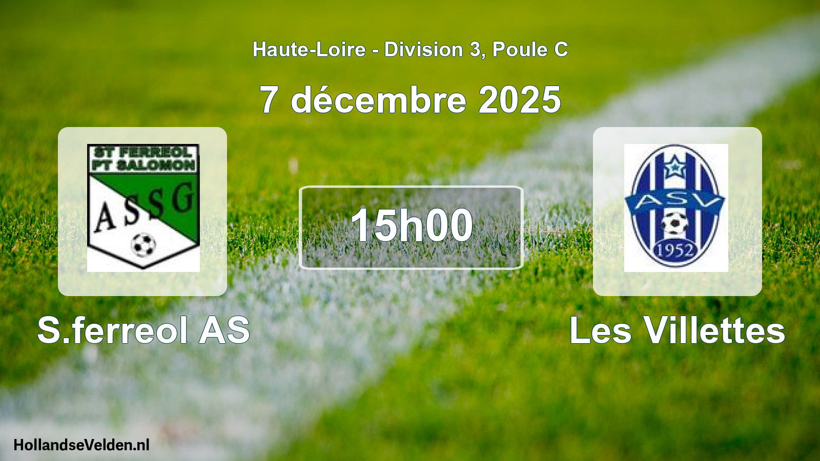 Geplande wedstrijd: S.ferreol AS - Les Villettes (7 december 2025)