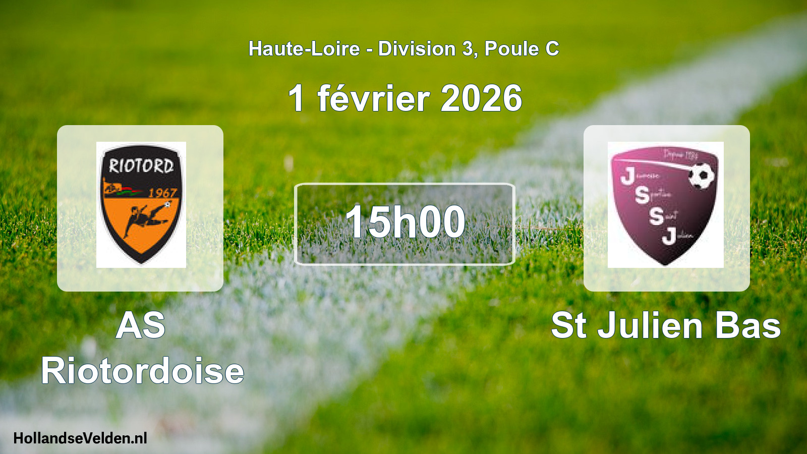 Match programmé: AS Riotordoise - St Julien Bas (1 février 2026)