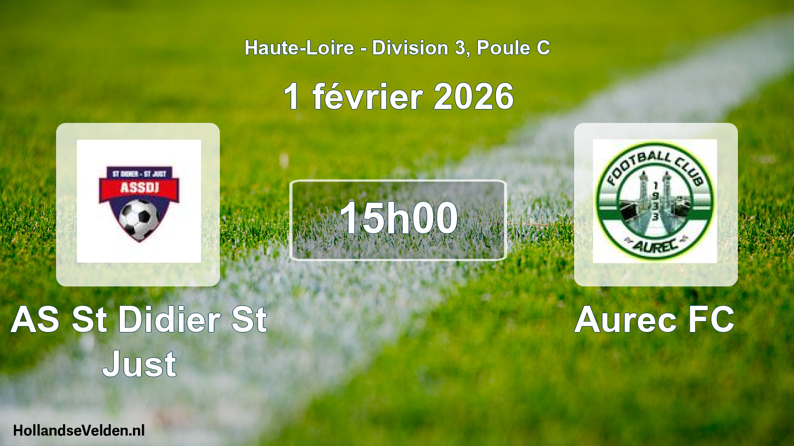 Geplande wedstrijd: AS St Didier St Just - Aurec FC (1 februari 2026)