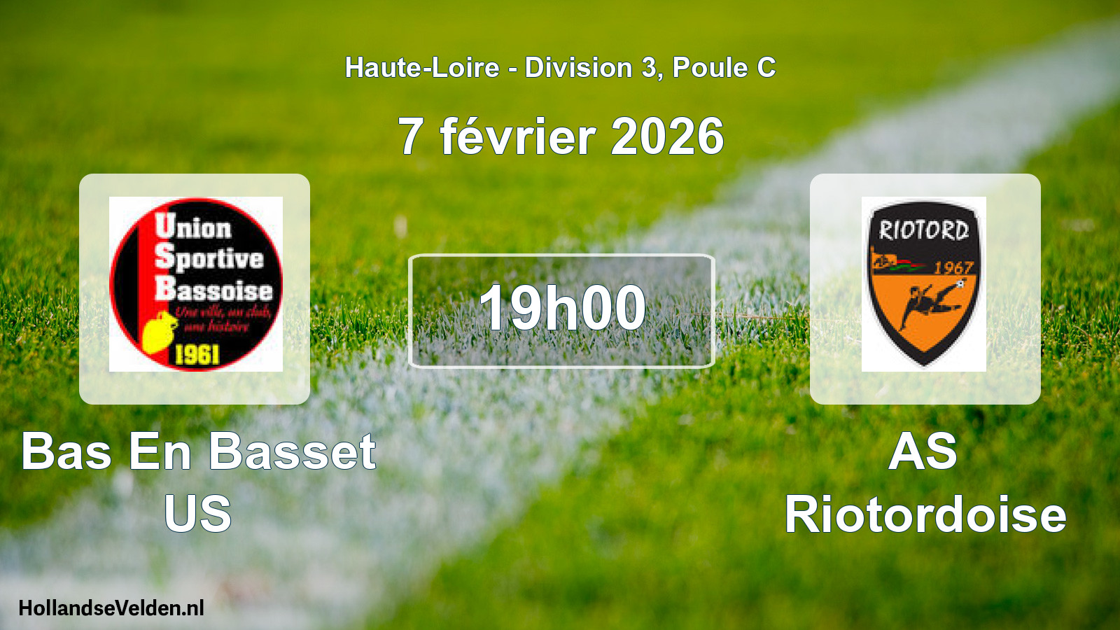 Geplande wedstrijd: Bas En Basset US - AS Riotordoise (7 februari 2026)