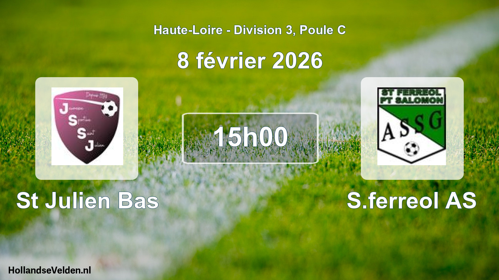 Geplande wedstrijd: St Julien Bas - S.ferreol AS (8 februari 2026)