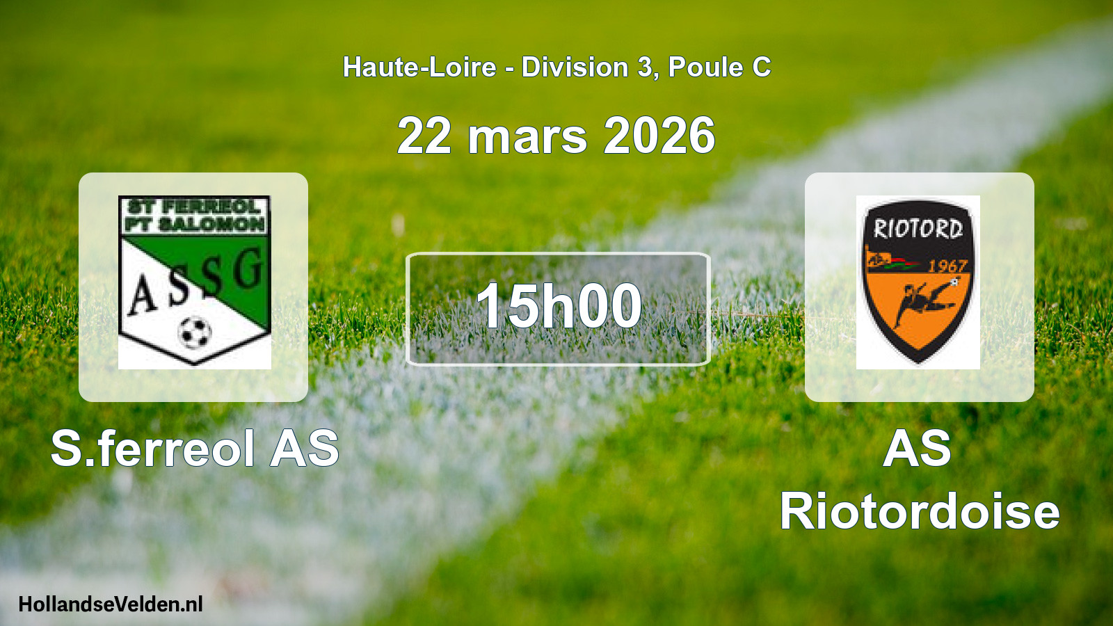Geplande wedstrijd: S.ferreol AS - AS Riotordoise (22 maart 2026)