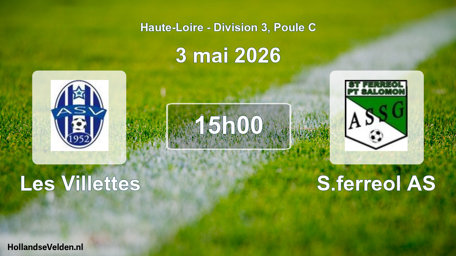 Geplande wedstrijd: Les Villettes - S.ferreol AS (3 mei 2026)