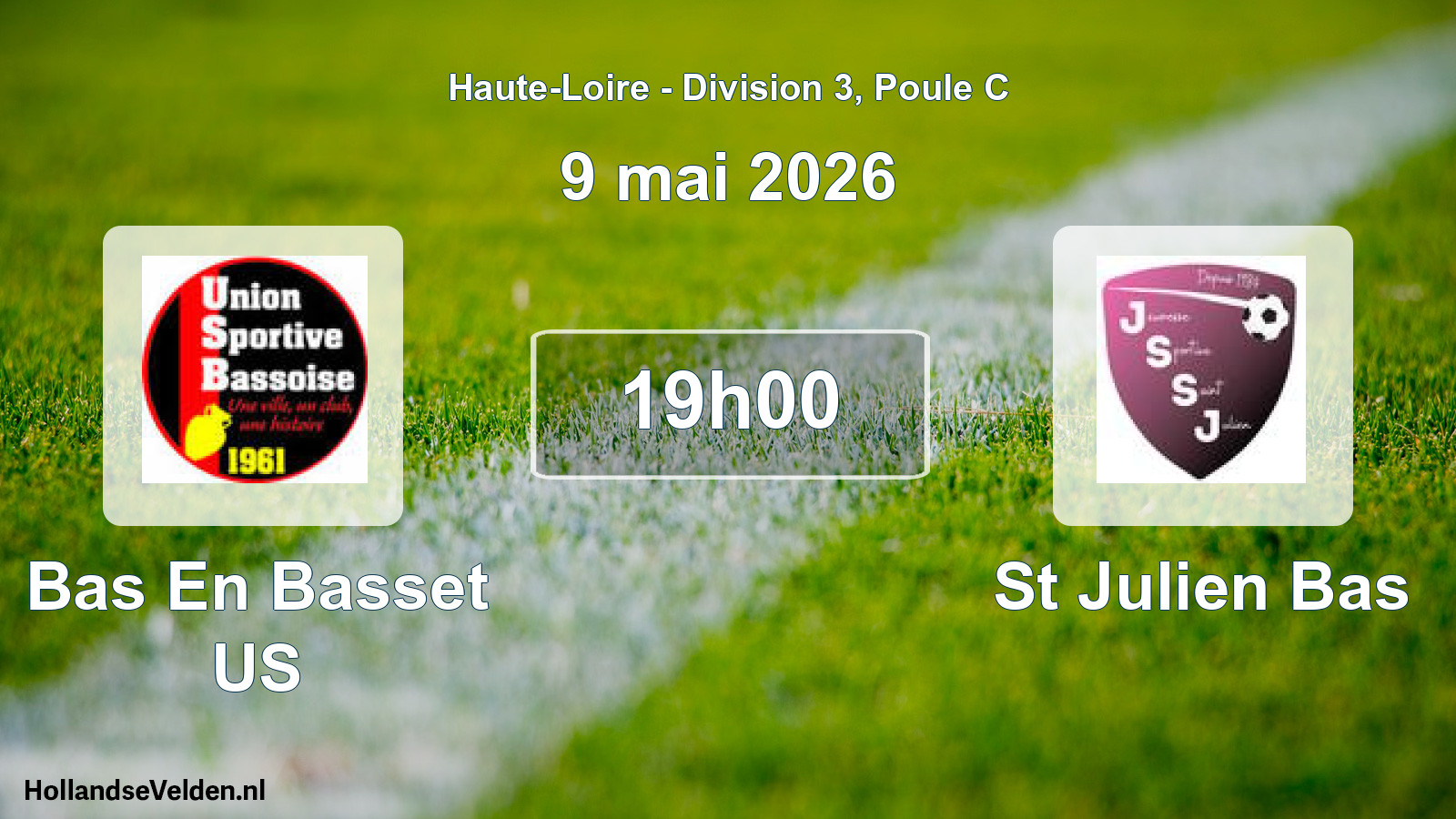 Match programmé: Bas En Basset US - St Julien Bas (9 mai 2026)