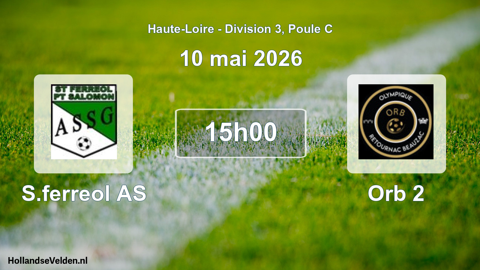 Geplande wedstrijd: S.ferreol AS - Orb 2 (10 mei 2026)