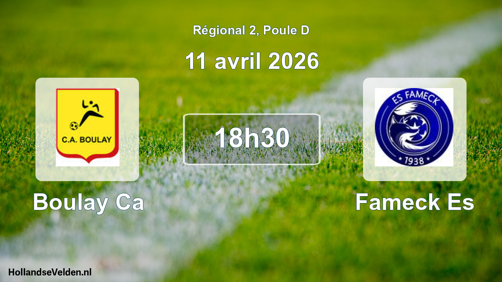 Scheduled Match: Boulay Ca - Fameck Es (11 April 2026)