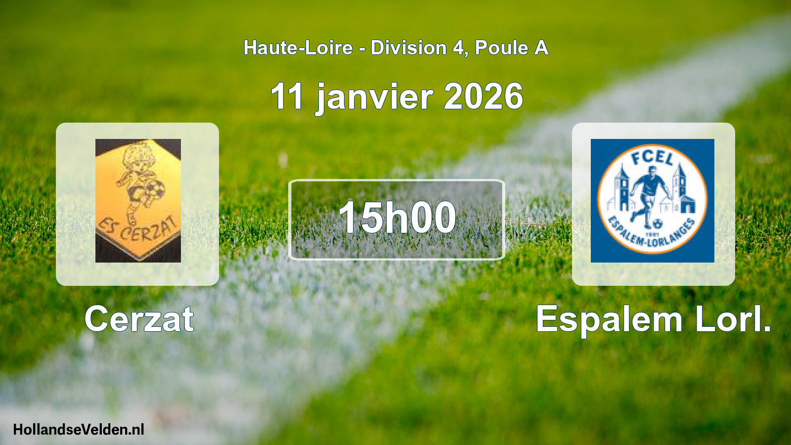 Geplande wedstrijd: Cerzat - Espalem Lorl. (11 januari 2026)