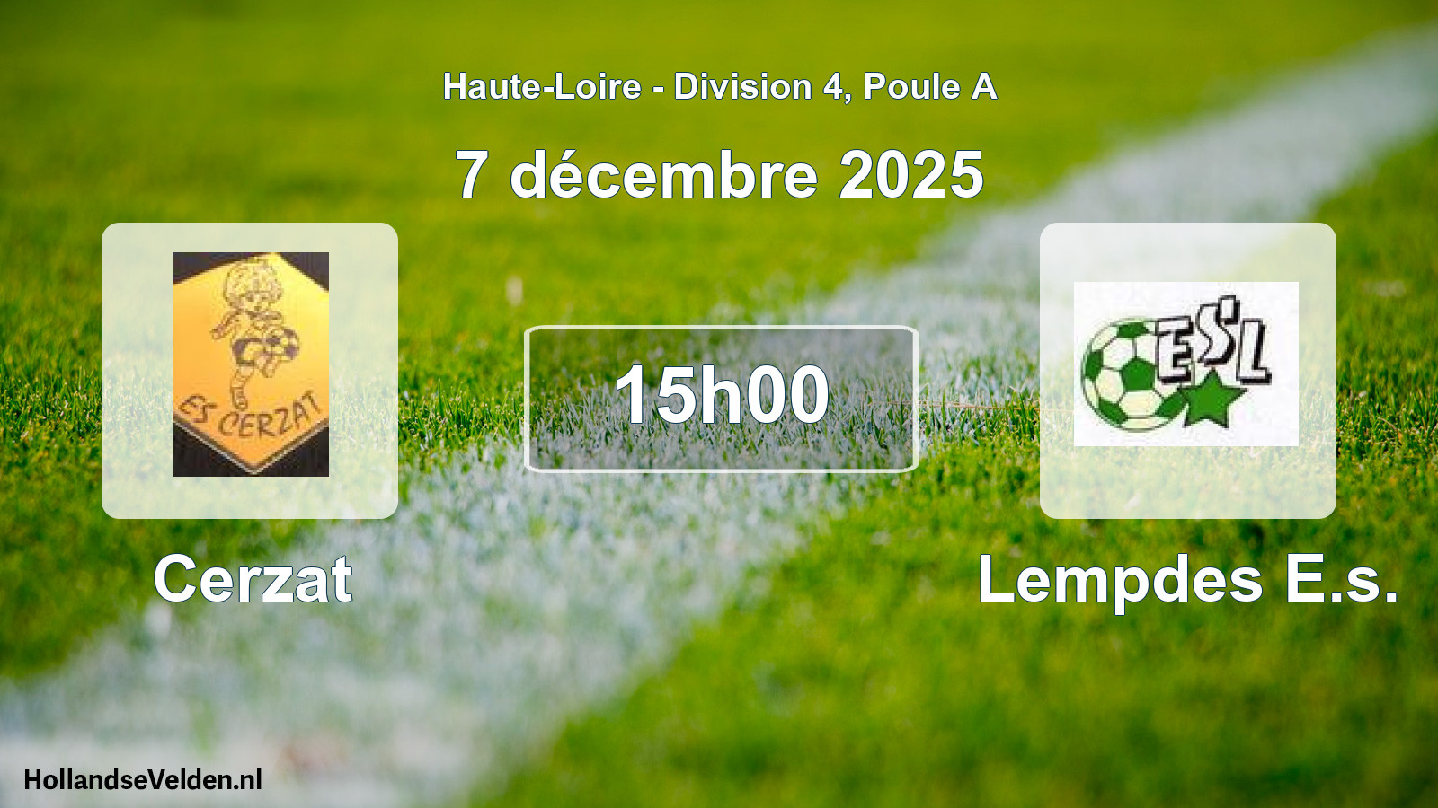 Scheduled Match: Cerzat - Lempdes E.s. (7 December 2025)