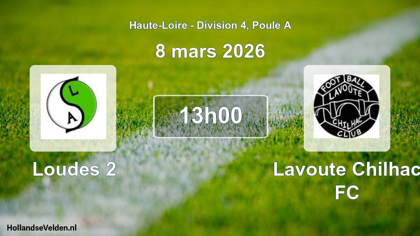 Geplande wedstrijd: Loudes 2 - Lavoute Chilhac FC (8 maart 2026)