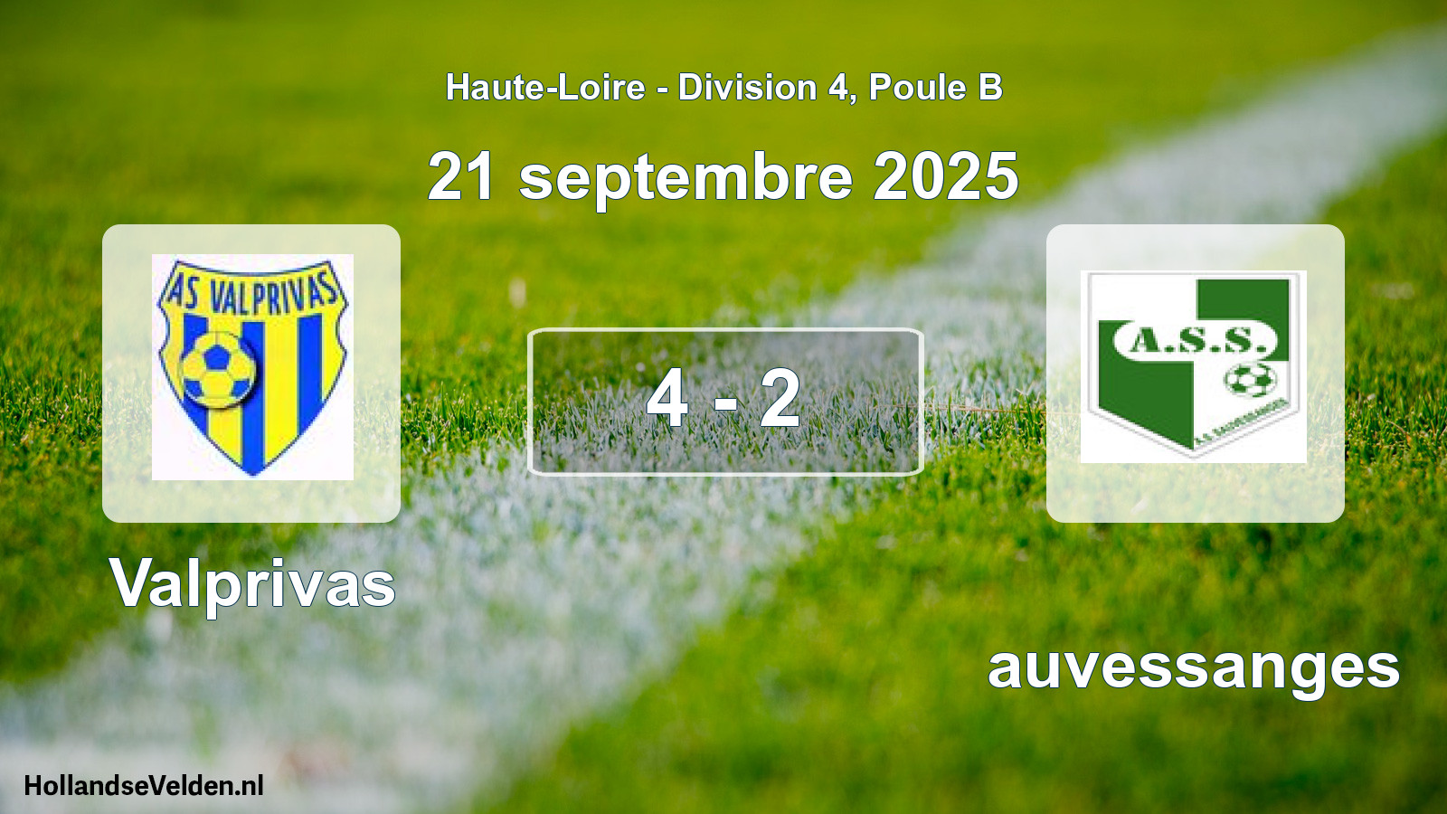 Gespeelde wedstrijd: Valprivas - Sauvessanges 4 - 2 (21 september 2025)