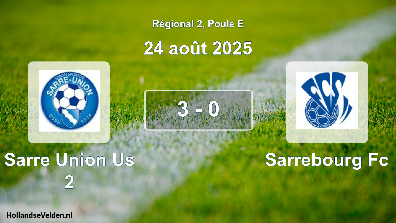 Total number of matches played: Sarre Union Us 2 - Sarrebourg Fc 3 - 0 (24 August 2025)