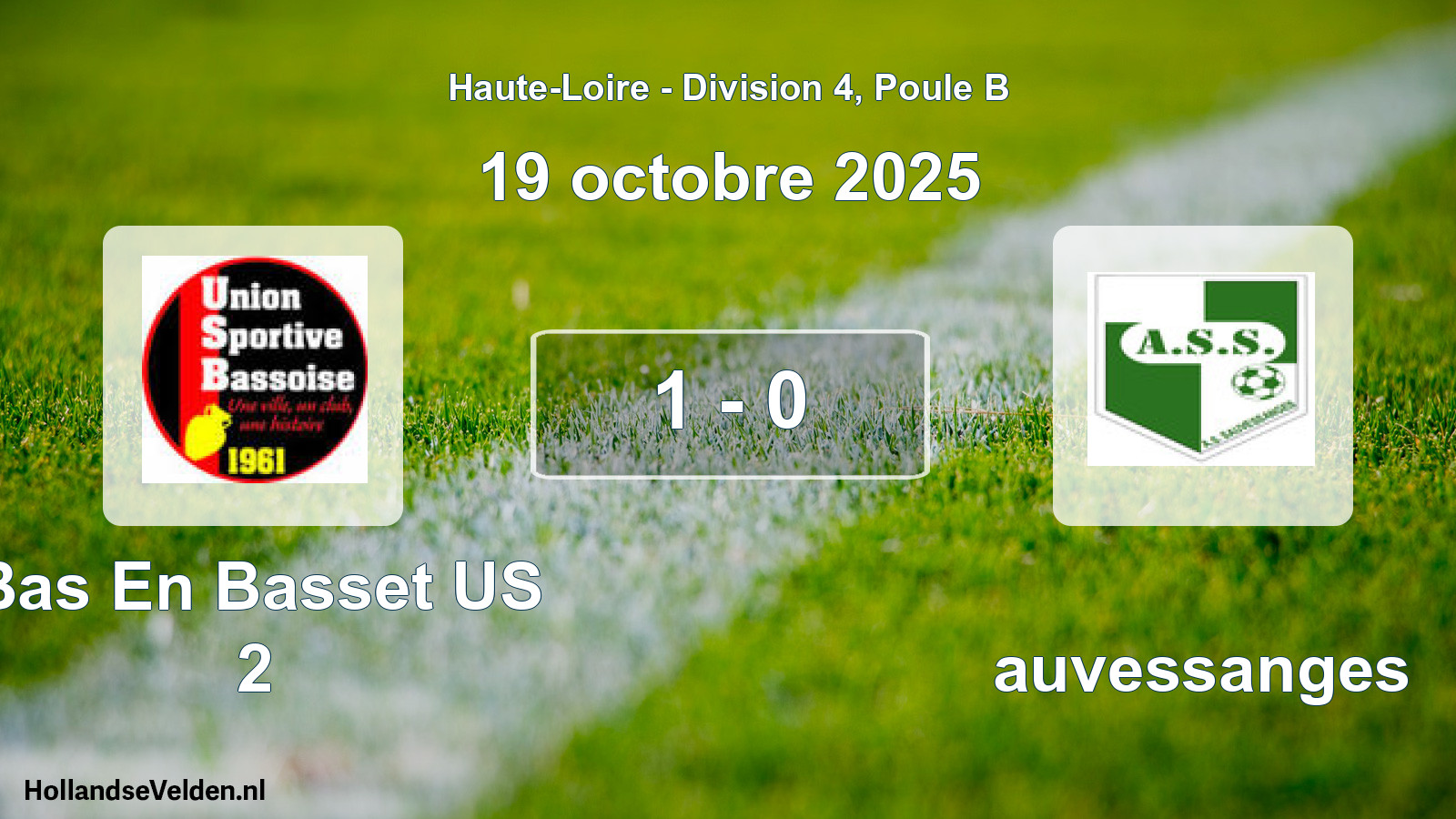 Gespeelde wedstrijd: Bas En Basset US 2 - Sauvessanges 1 - 0 (19 oktober 2025)