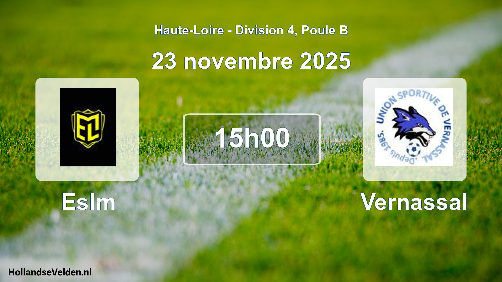 Match programmé: Eslm - Vernassal (23 novembre 2025)