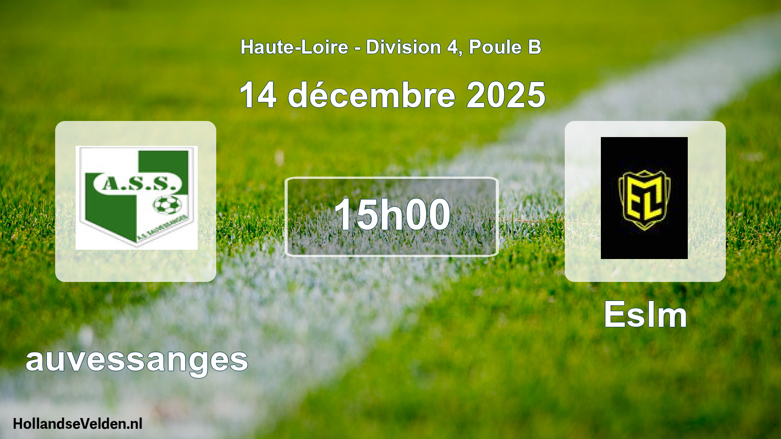 Geplande wedstrijd: Sauvessanges - Eslm (14 december 2025)